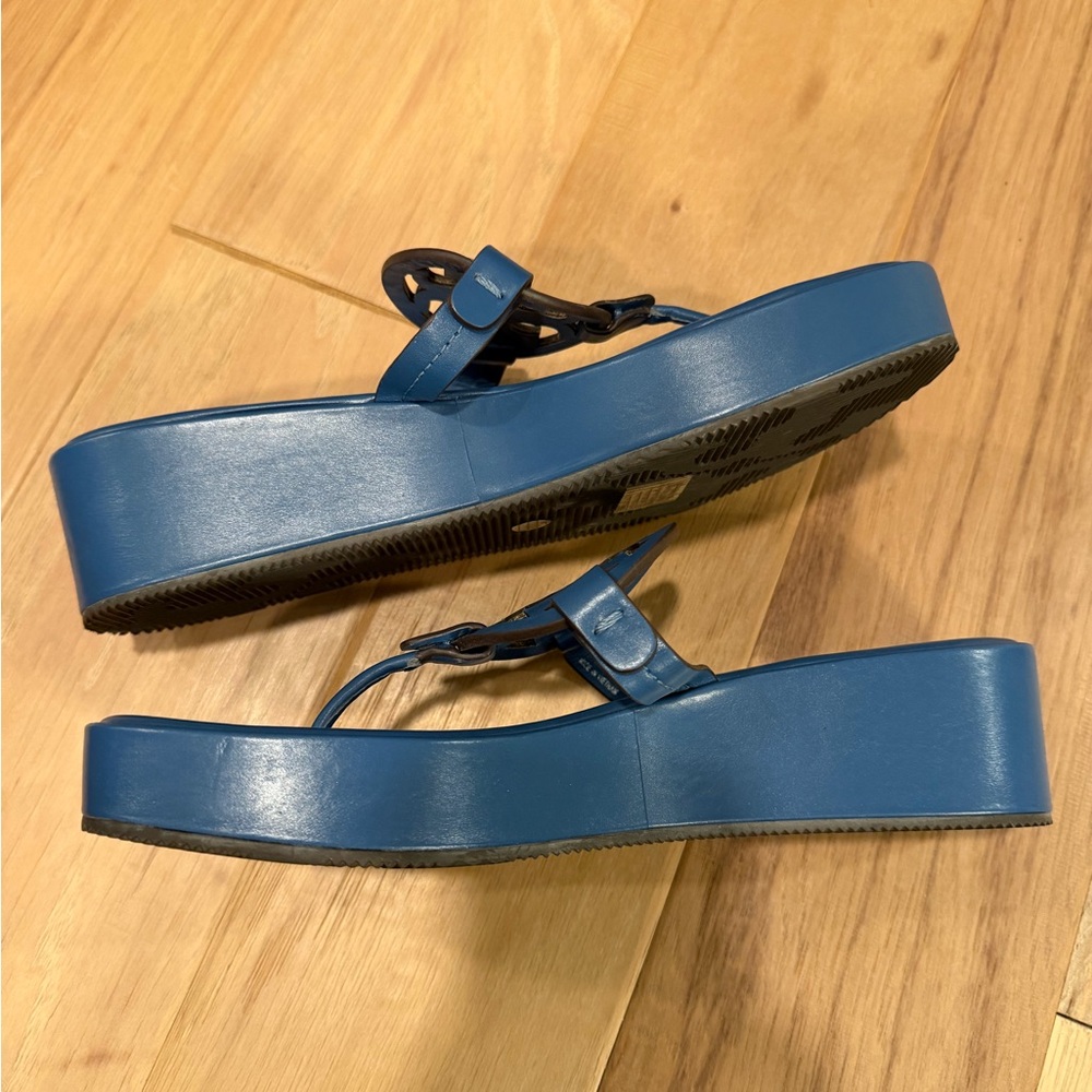 Tory Burch miller wedge sandal in blue women’s size 9 sold
out color! - Picture 4 of 9